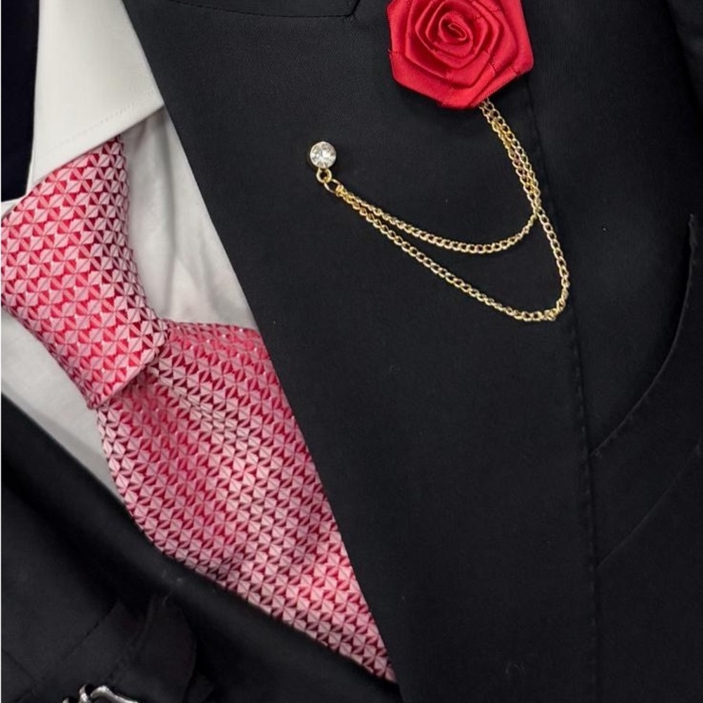 #Black #Double Breasted Single Button Super 180 T… - image 4